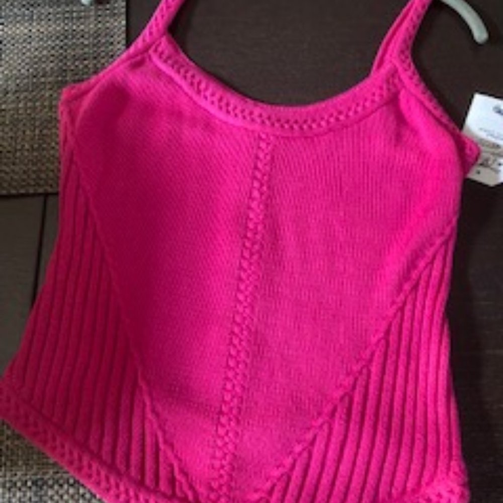 Original Design Sweater Corset Pink Tank Top